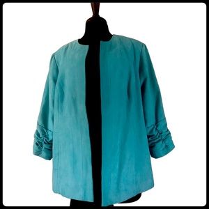 Fashion Barn Microsuede Open Front Jacket